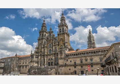 De kathedraal in Santiago de Compostela