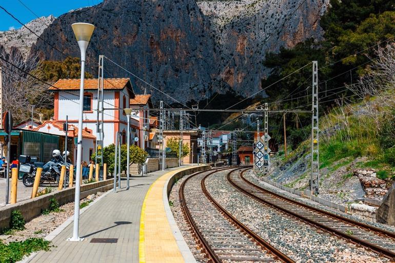 El Caminito del Rey, het treinstation van El Chorro