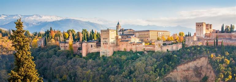 Het impressionante zicht op het Alhambra