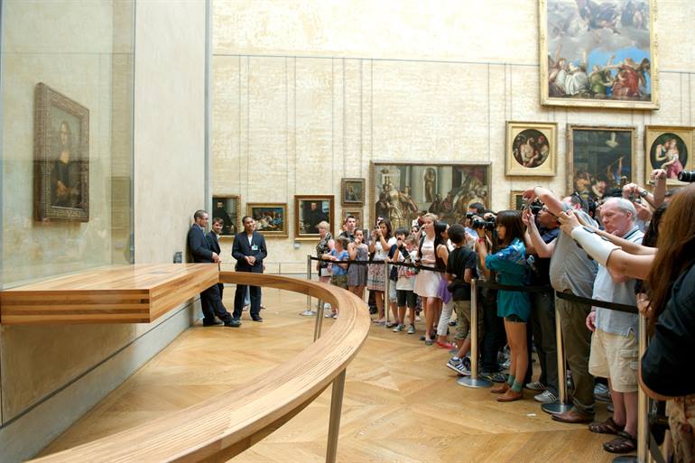 Mona Lisa in het Louvre Parijs